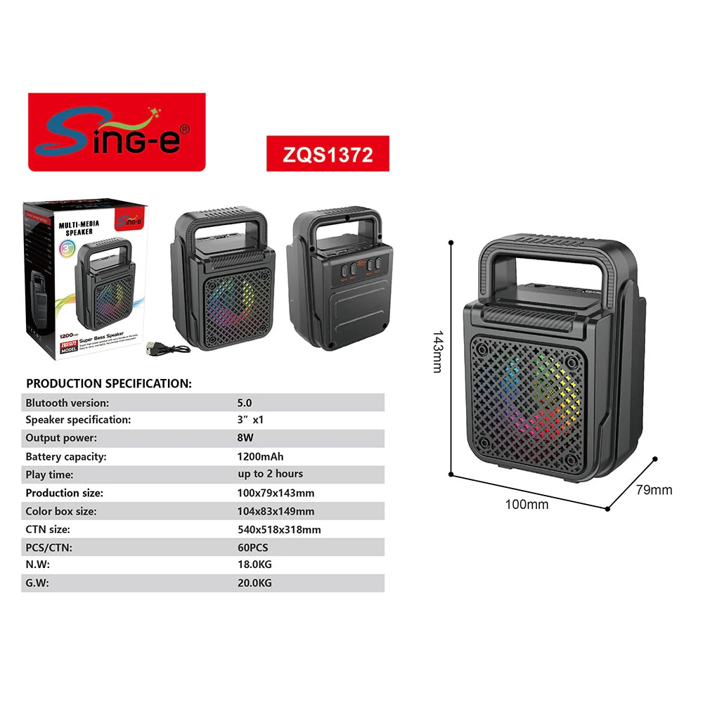 Haut-Parleur Portable Sans Fil Sing-e ZQS1372 — vue 4