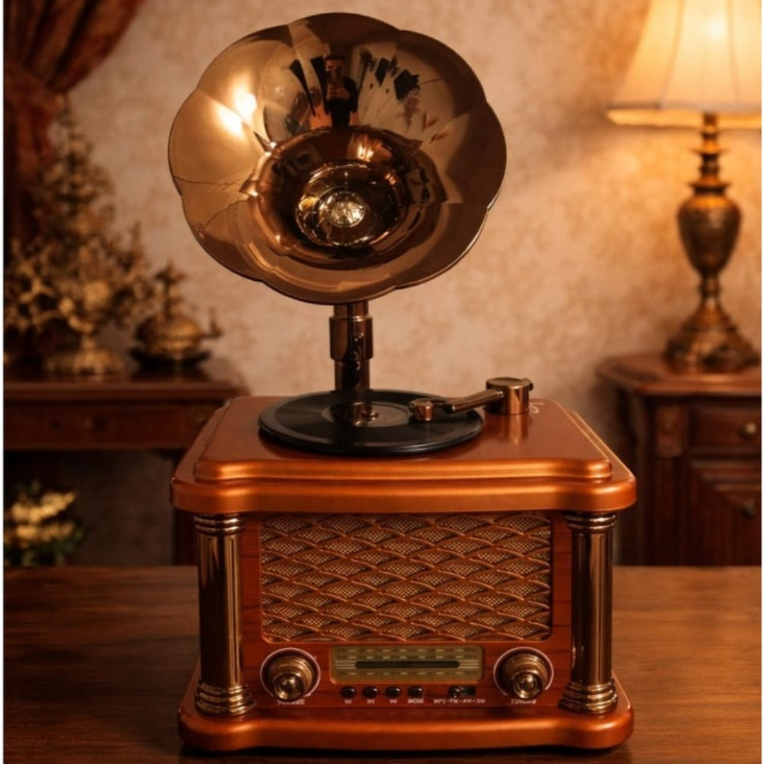 L’Aristocrate du Son: Radio & Haut-Parleur Gramophone Bluetooth — vue 3