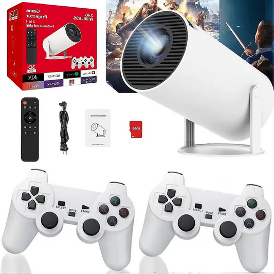 ArcadeBox™  Projecteur 4K avec console de jeux rétro intégrée +20 000 Jeux
