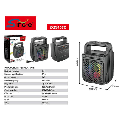 Haut-Parleur Portable Sans Fil Sing-e ZQS1372 — vue 4