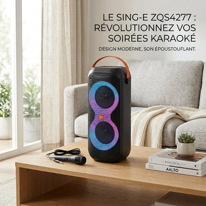 InfinityBeat™ – Enceinte Portable Bluetooth & Karaoké SING-E ZQS4277
