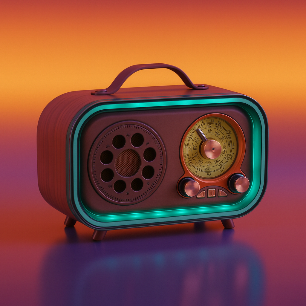 Radio Vintage Lumineuse MEIER MD-1315BT – Bluetooth, USB & Carte TF — vue 5
