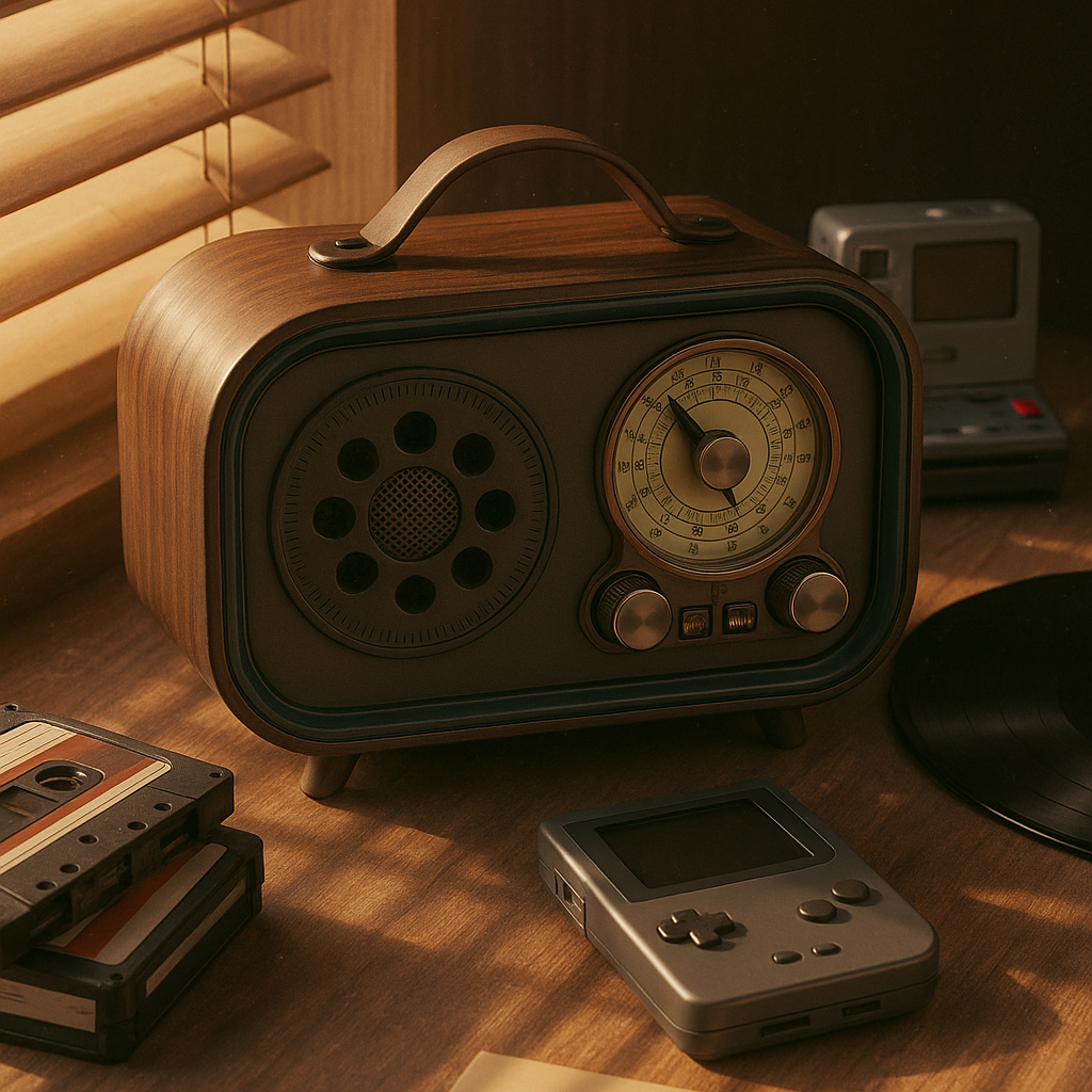 Radio Vintage Lumineuse MEIER MD-1315BT – Bluetooth, USB & Carte TF — vue 2