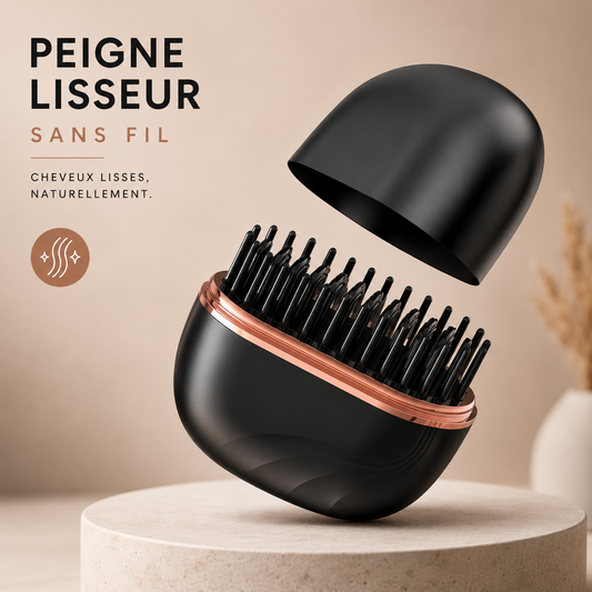 Lissora™ – Peigne Lisseur Sans Fil Compact