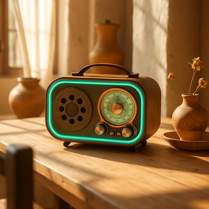 Radio Vintage Lumineuse MEIER MD-1315BT – Bluetooth, USB & Carte TF — vue 6