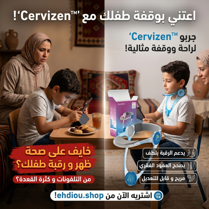 CerviZen™ - Dispositif de Traction Cervicale Ajustable (Correction de Posture & Anti-Douleur)