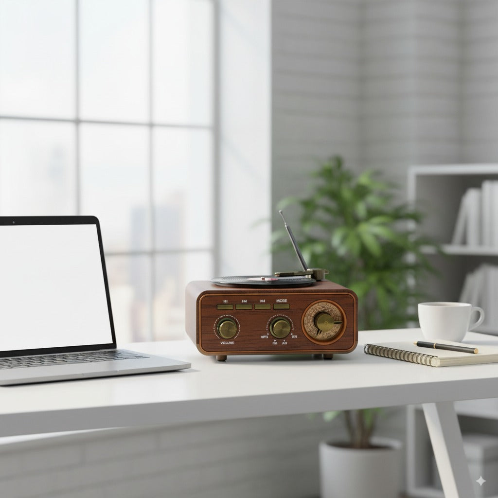 Radio & Haut-Parleur Vintage Bluetooth Meier™ – Élégance Rétro, Technologie Moderne — vue 13