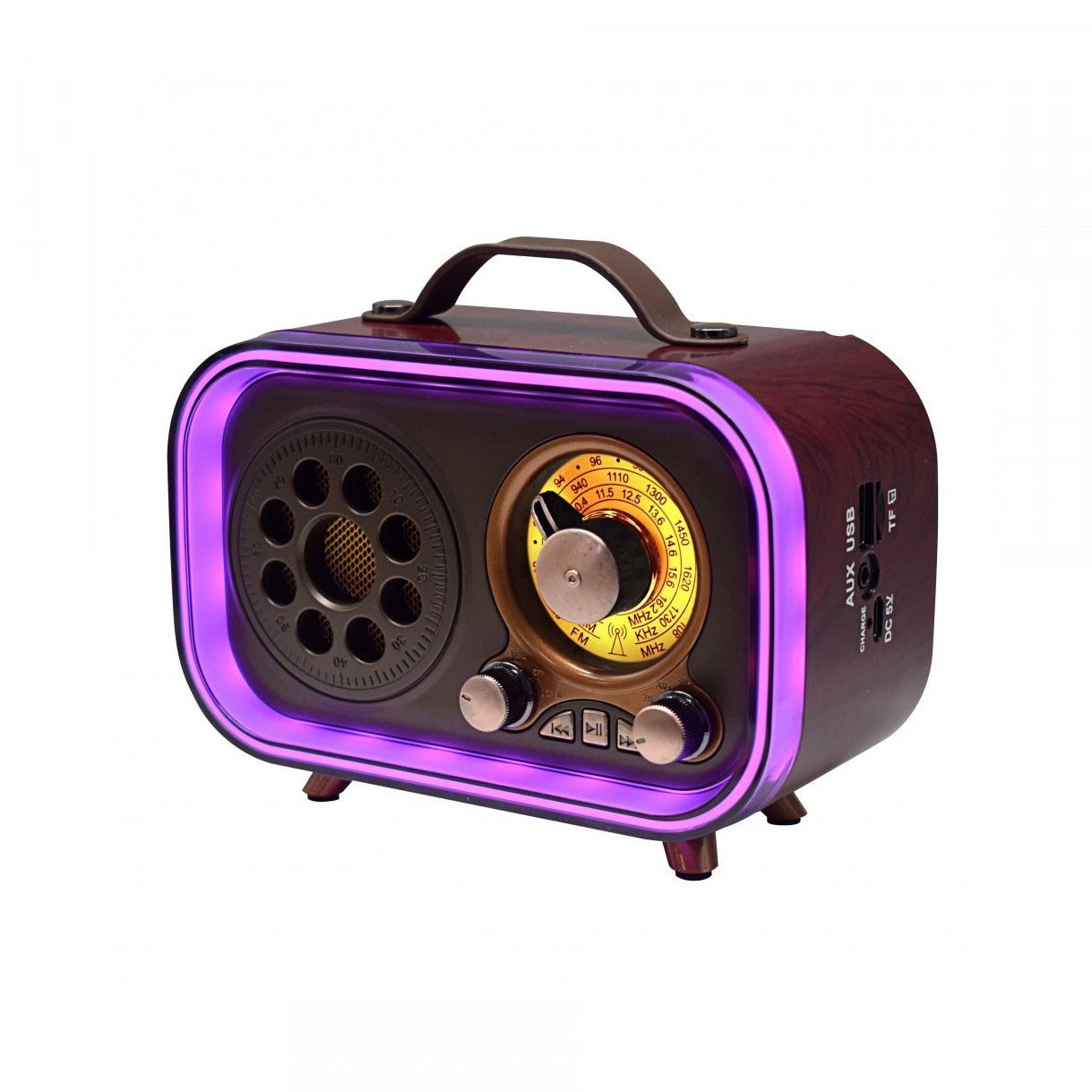 Radio Vintage Lumineuse MEIER MD-1315BT – Bluetooth, USB & Carte TF — vue 9