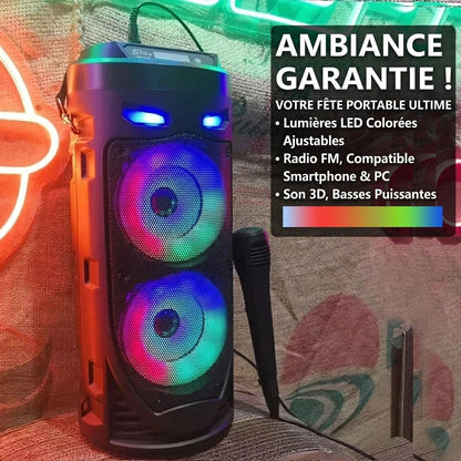 SonicGlow™ - Haut-Parleur Karaoké sans Fil Lumineux SING-E ZQS 4239S — vue 3