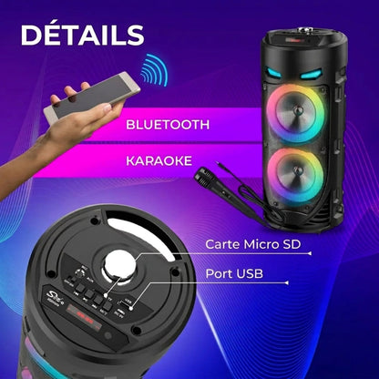 SonicGlow™ - Haut-Parleur Karaoké sans Fil Lumineux SING-E ZQS 4239S — vue 5