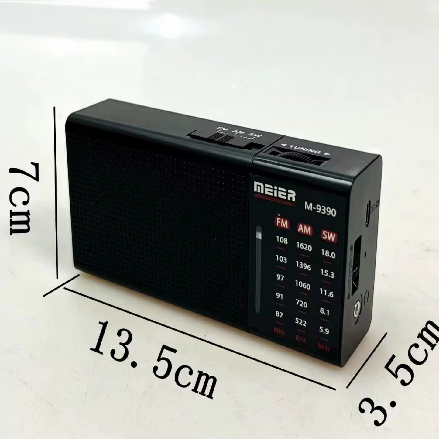 Mini radio à 3 bandes rechargeable Meier M-9390 — vue 2