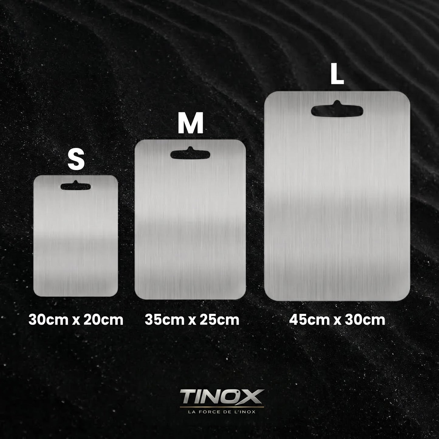 Planche à Decouper TINOX™ 100% Inox Alimentaire 304 (18/10) — vue 6