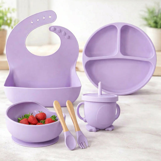Ensemble d'alimentation pour bébé en silicone  alimentaire SafeScoop™