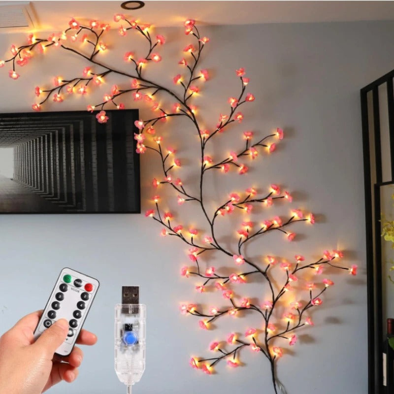 SakuraGlow™ – Guirlande LED Fleur de Cerisier pour Décoration Murale & Ambiance Romantique