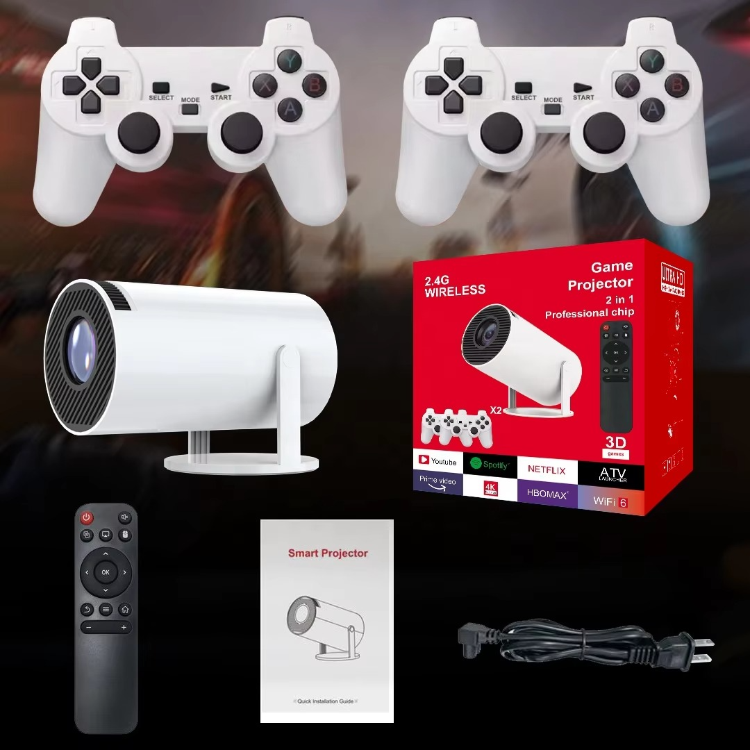 ArcadeBox™  Projecteur 4K avec console de jeux rétro intégrée +20 000 Jeux — vue 4