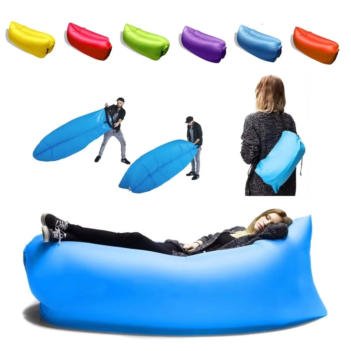 Canapé Gonflable Outdoor – Fauteuil Air Lounge Portable Ultra Confort pour Camping, Plage, Jardin & Voyage — vue 5